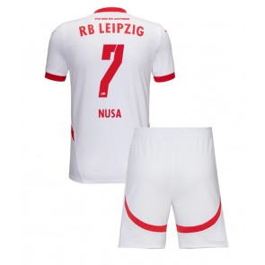 RB Leipzig Antonio Nusa #7 Dětské Domácí dres komplet 2024-25 Krátký Rukáv (+ trenýrky)